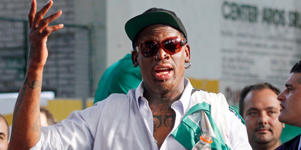 El exjugador de la NBA Dennis Rodman