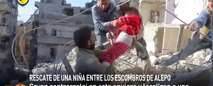 Frame 20.161808 de: Rescate de una niña con vida entre los escombros de Alepo Frame 20.161808 de: Rescate de una niña con vida entre los escombros de Alepo