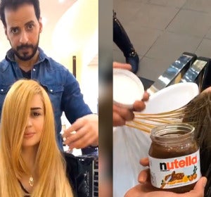 Tinte de pelo con Nutella Tinte de pelo con Nutella