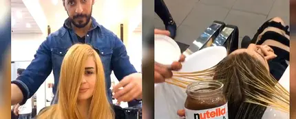 Tinte de pelo con Nutella Tinte de pelo con Nutella