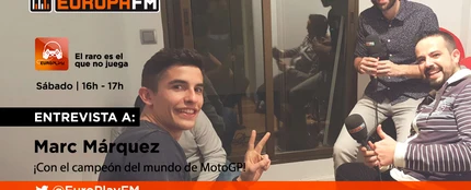 Marc Márquez en Europlay con Quique Peinado y Kiko Béjar Marc Márquez en Europlay con Quique Peinado y Kiko Béjar