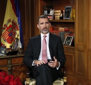 El rey Felipe, durante su discurso de Navidad El rey Felipe, durante su discurso de Navidad