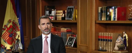 El rey Felipe, durante su discurso de Navidad El rey Felipe, durante su discurso de Navidad
