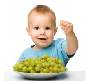 Las uvas enteras pueden provocar atragantamiento en niños Las uvas enteras pueden provocar atragantamiento en niños