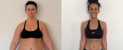 Katrina Buening, antes y después de perder peso