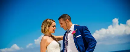 Mónica y Jordi, recién casados Mónica y Jordi, recién casados