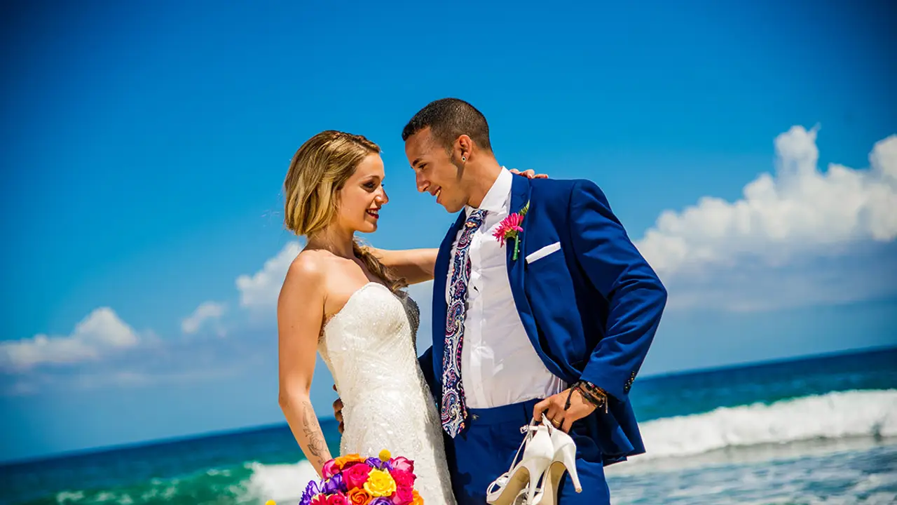 Mónica y Jordi, recién casados Mónica y Jordi, recién casados