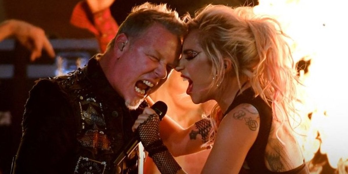 Lady Gaga con Metallica en los Grammys 2017