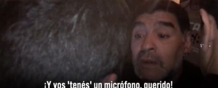 Maradona se encara con un periodista en su hotel en Madrid