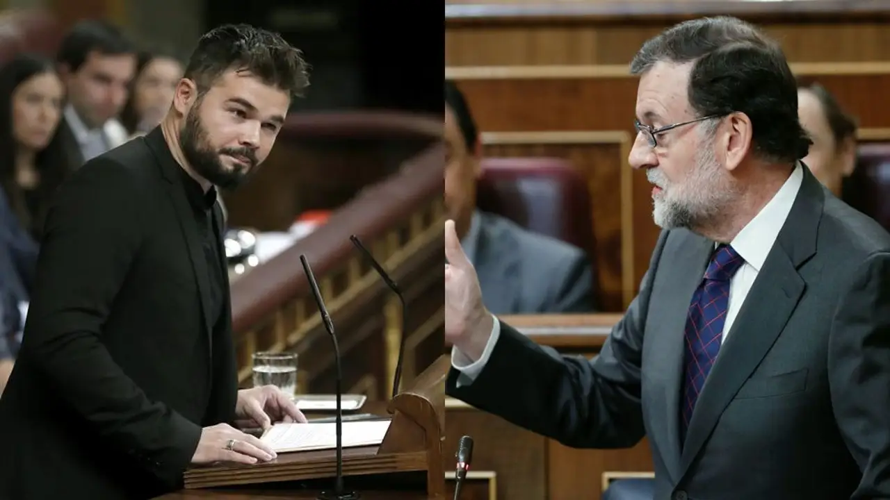 Gabriel Rufián y Rajoy en el Congreso Gabriel Rufián y Rajoy en el Congreso