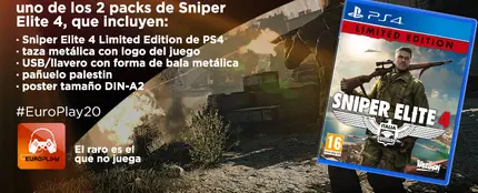 Concurso Europlay | Pack Sniper Elite 4 Concurso Europlay | Pack Sniper Elite 4