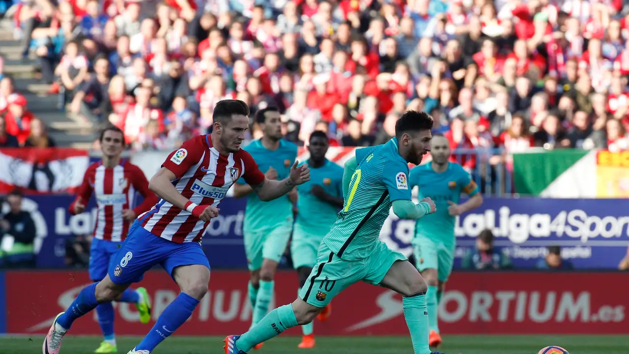 Leo Messi, durante el Atlético - Barcelona Leo Messi, durante el Atlético - Barcelona