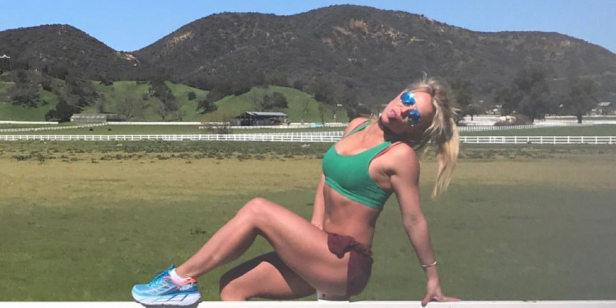 Britney Spears en uno de sus entrenamientos
