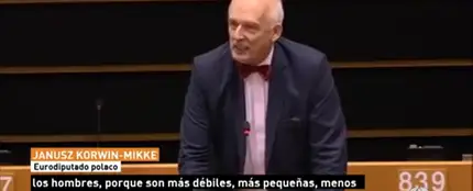 Frame 22.374444 de: Un eurodiputado polaco: "Las mujeres deben ganar menos que los hombres porque son más débiles, más pequeñas y menos inteligentes" Frame 22.374444 de: Un eurodiputado polaco: "Las mujeres deben ganar menos que los hombres porque son más débiles, más pequeñas y menos inteligentes"