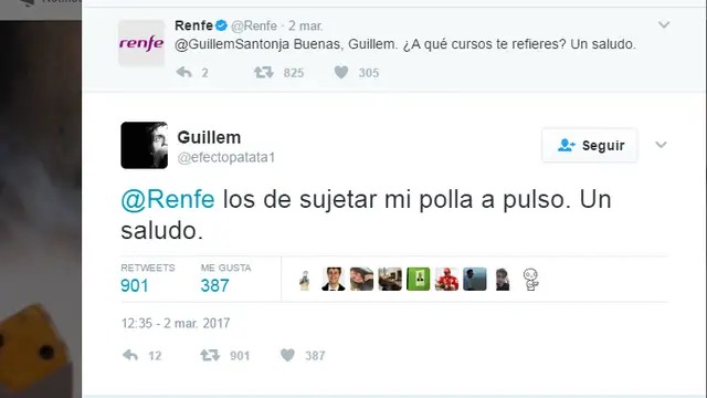 El zasca de Renfe a un usuario que intenta trolearlos