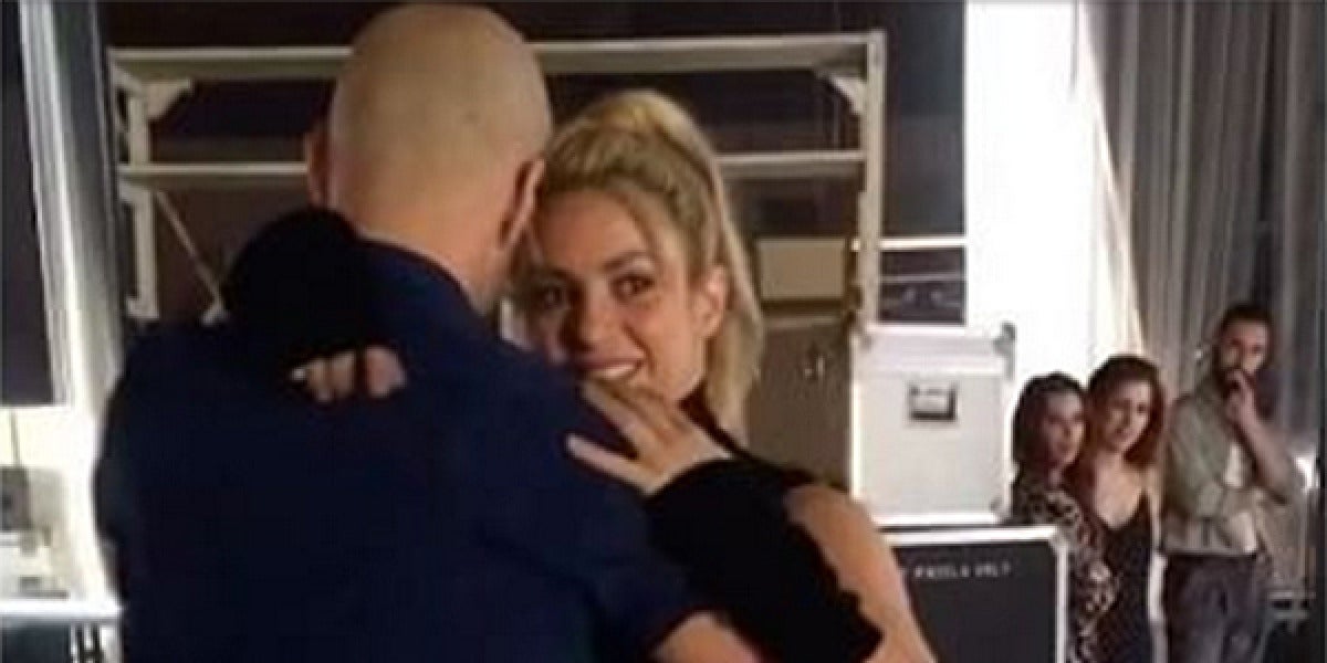 Shakira en el set de rodaje de 'Deja Vu'