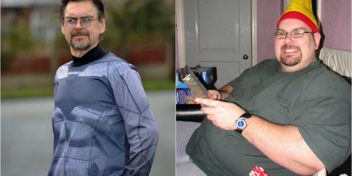Un hombre cambia radicalmente su imagen tras un año sin comer comida basura