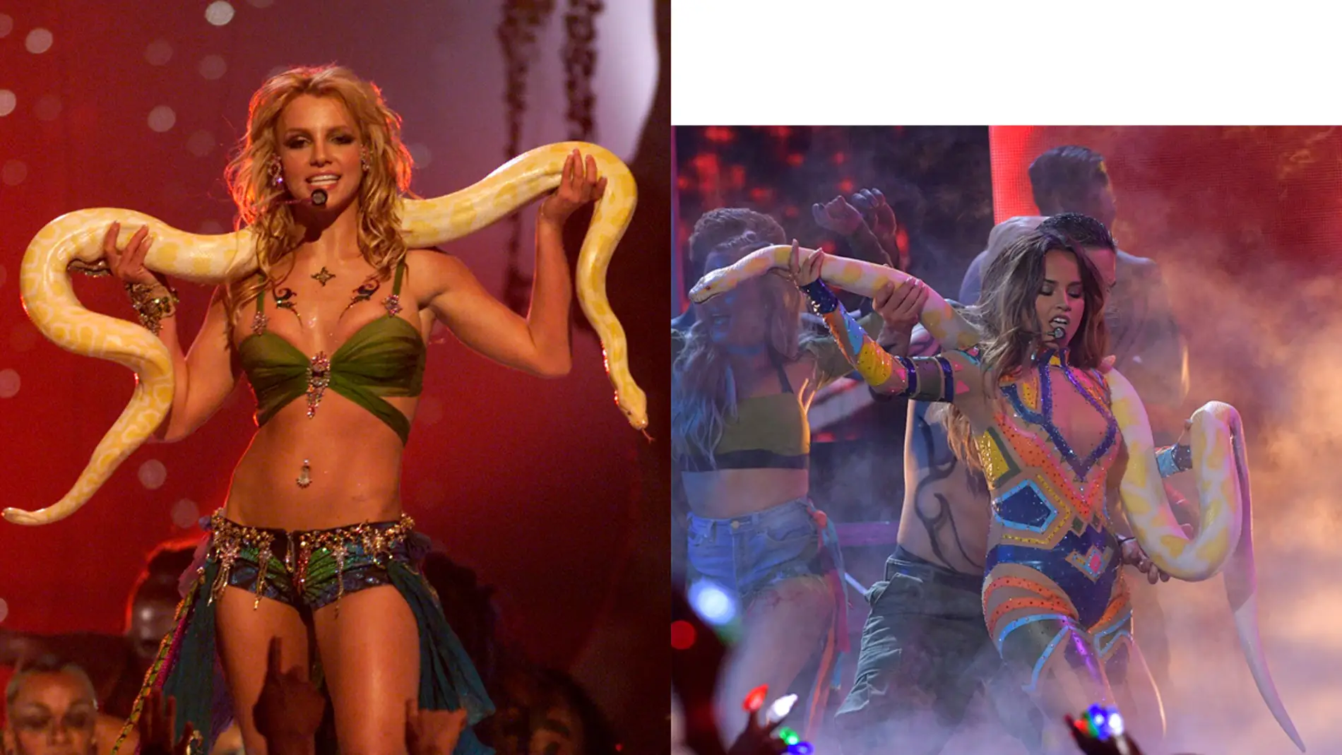 Becky G copia a Britney Spears y actúa con una serpiente