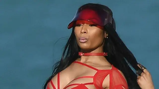 Nicki Minaj en el rodaje de su nuevo videoclip