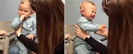 Un bebé sordo llora al escuchar por primera vez la voz de su madre Un bebé sordo llora al escuchar por primera vez la voz de su madre