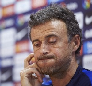 Luis Enrique, durante la rueda de prensa Luis Enrique, durante la rueda de prensa