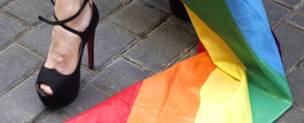 Una bandera del colectivo homosexual