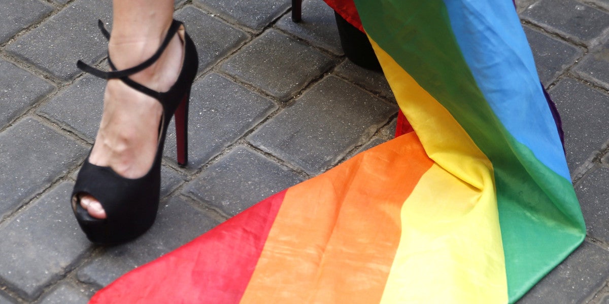 Una bandera del colectivo homosexual