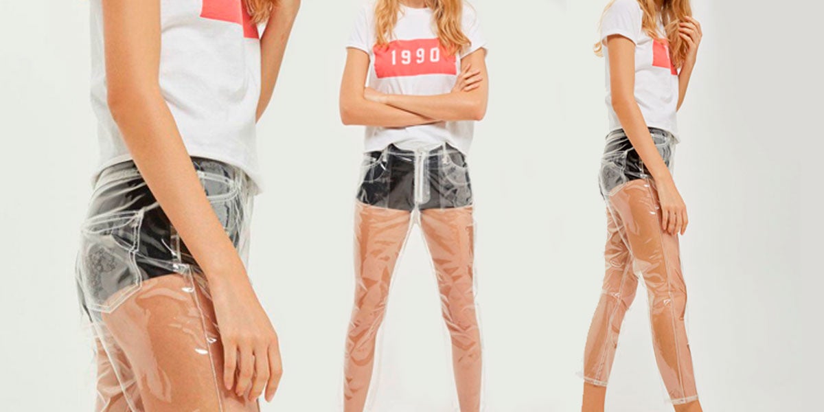 Pantalones de plástico de TopShop