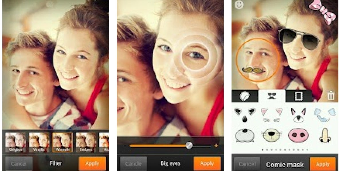 Cymera, una de las app más populares para retocar caras