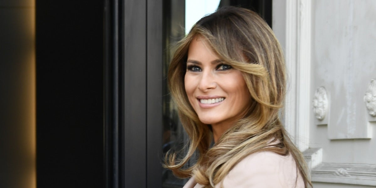 Melania Trump, muy sonriente