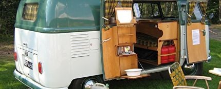 Caravana en el camping