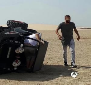 Gerard Piqué, tras su accidente con un buggy Gerard Piqué, tras su accidente con un buggy