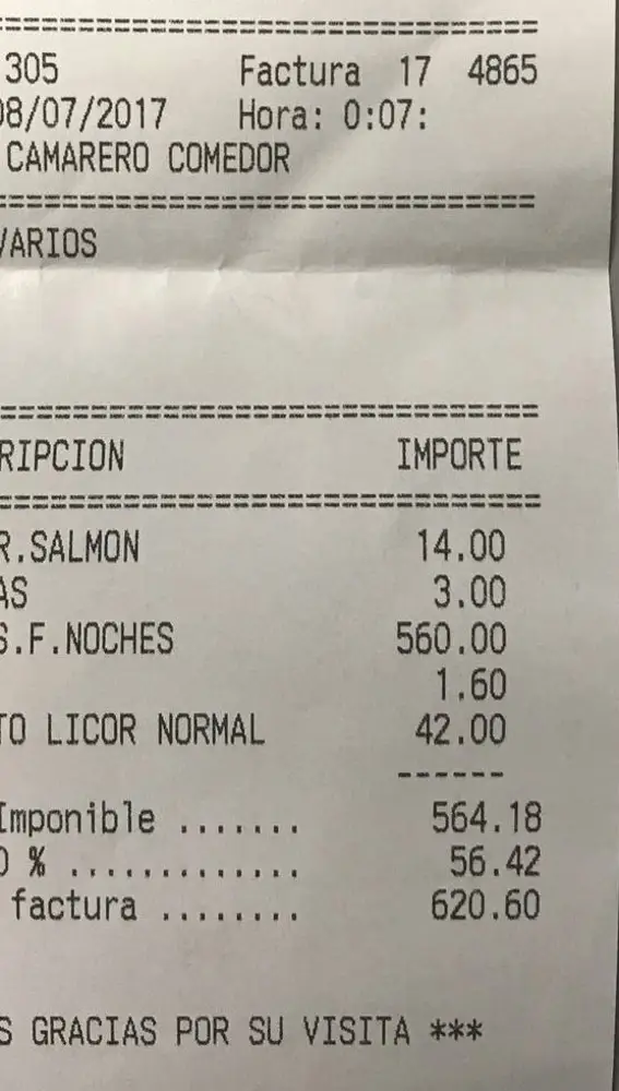 La factura de los italianos La factura de los italianos