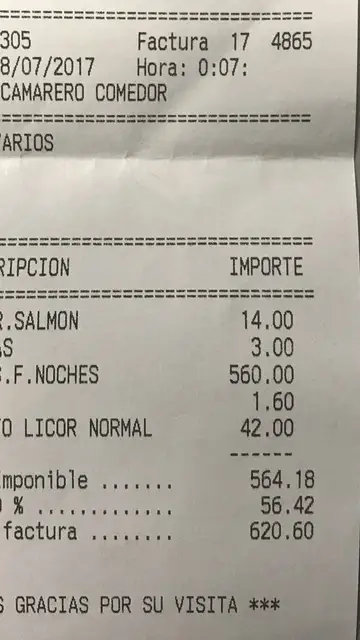 La factura de los italianos