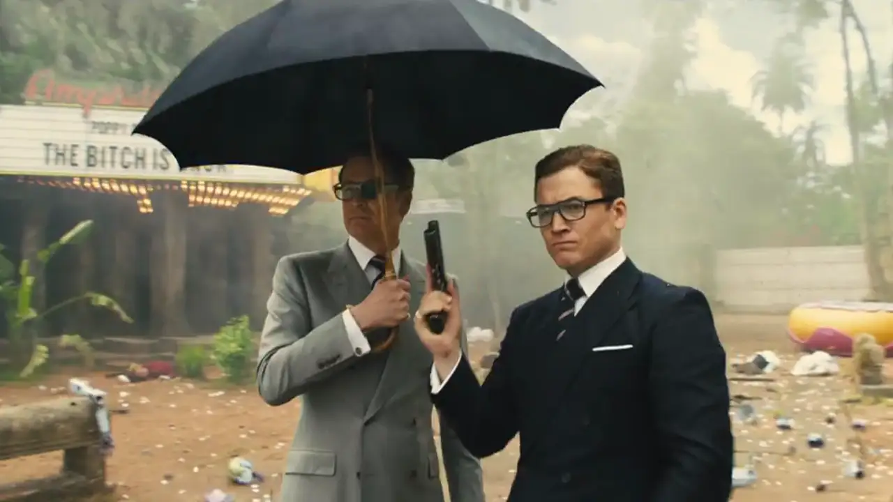 Colin Firth y Taron Egerton en 'Kingsman 2' Colin Firth y Taron Egerton en 'Kingsman 2'