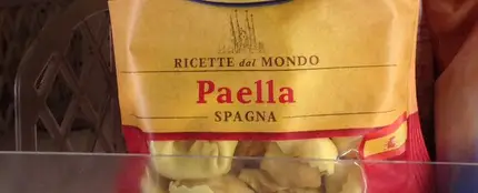 Pasta rellena de paella Pasta rellena de paella