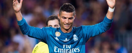 Cristiano Ronaldo, indignado tras su expulsión en el Camp Nou