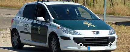 Coche de la Guardia Civil, imagen de archivo Coche de la Guardia Civil, imagen de archivo