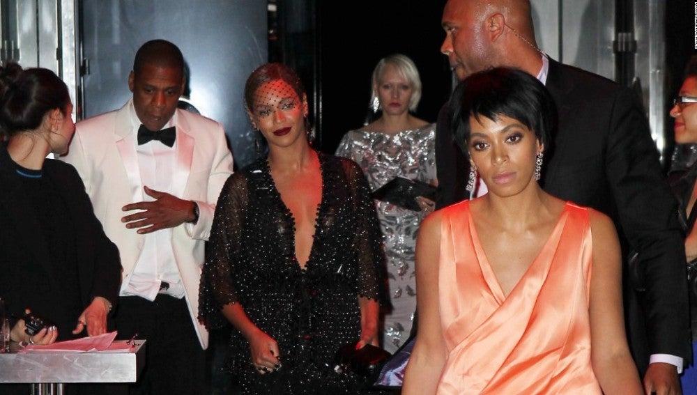 Beyoncé, Jay Z y Solange tras la fiesta de la gala MET