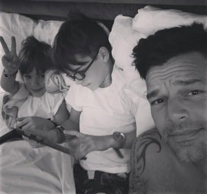 Ricky Martin con Matteo y Valentino, sus dos hijos Ricky Martin con Matteo y Valentino, sus dos hijos