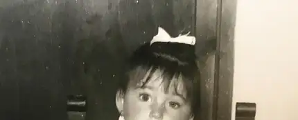 Rossy de Palma de pequeña en el día de su cumpleaños Rossy de Palma de pequeña en el día de su cumpleaños