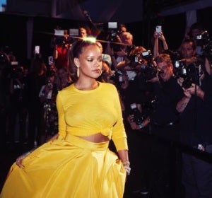 Rihanna en la presentación de Fenty Beauty Rihanna en la presentación de Fenty Beauty