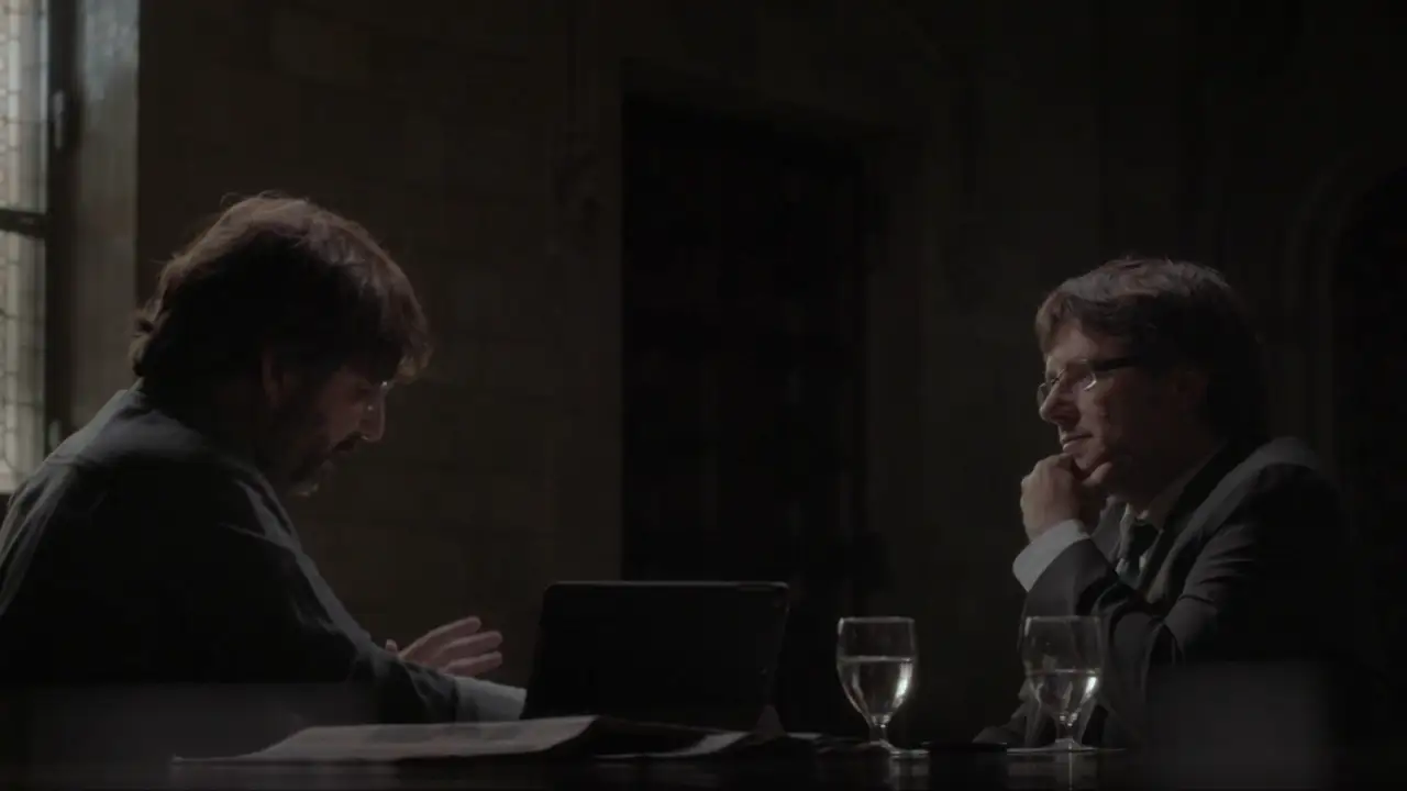 Jordi Évole, con Carles Puigdemont Jordi Évole, con Carles Puigdemont