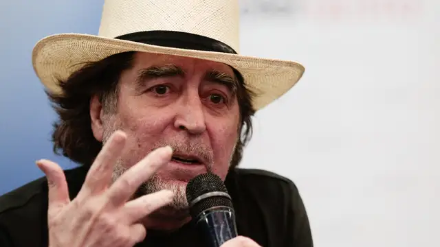 Joaquín Sabina durante una rueda de prensa
