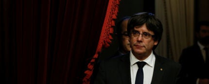 Carles Puigdemont, en el Palau de la Generalitat