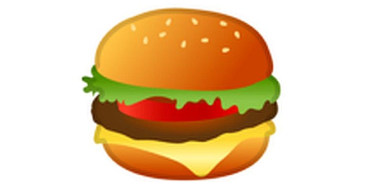 Emoji de la hamburguesa de Google