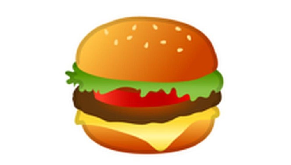 Emoji de la hamburguesa de Google
