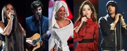 Demi Lovato, Shawn Mendes, Rita Ora, Camila Cabello y Eminem en los MTV EMAs 2017