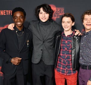 Los actores Caleb McLaughlin, Finn Wolfhard, Noah Schnapp y Gaten Matarazzo en la presentación de la segunda temporada de 'Stranger Things' Los actores Caleb McLaughlin, Finn Wolfhard, Noah Schnapp y Gaten Matarazzo en la presentación de la segunda temporada de 'Stranger Things'