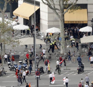 Pelea entre ultras el pasado 12 de octubre en Barcelona Pelea entre ultras el pasado 12 de octubre en Barcelona